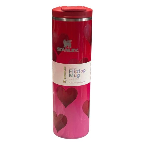 Stanley Valentines 16oz AeroLight Transit Bottle Flip Top Mug Rouge Red Hearts - Picture 5 of 7